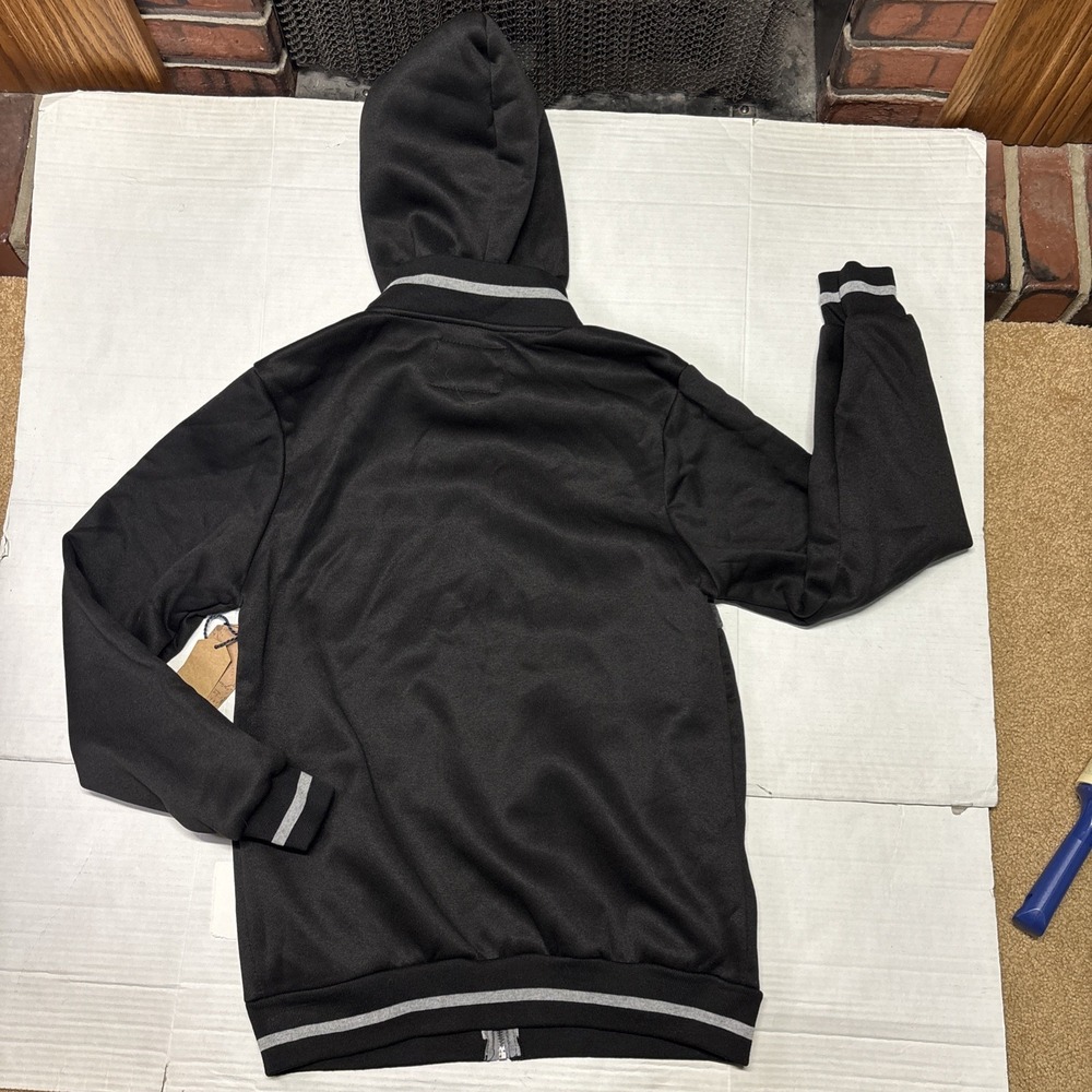 Across the Pond Boys Black Hooded Full Zip Jacket Medium 12/14 ATP-1016F220 NWT - Picture 4 of 9